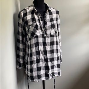 Plaid Maternity Top